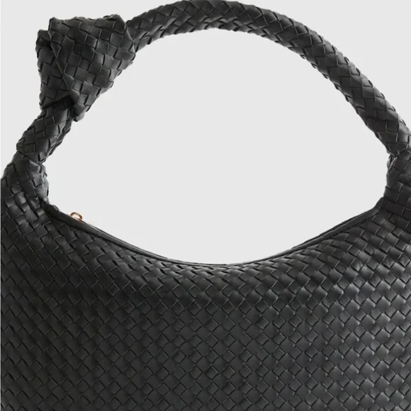 Quince Black Textured Hobo Bag - Picture 4 of 7